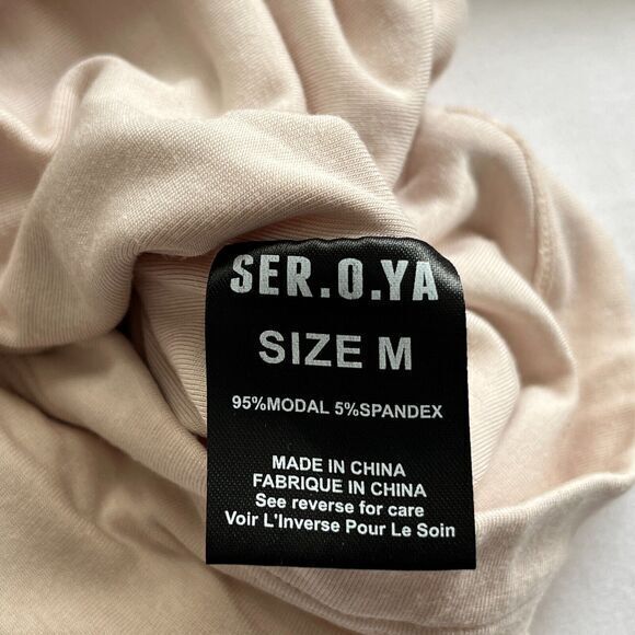 SER.O.YA Revolve Womens Irene Peakaboo Long Sleeve Midi Bodycon‎ Dress MED Pink - Picture 8 of 10